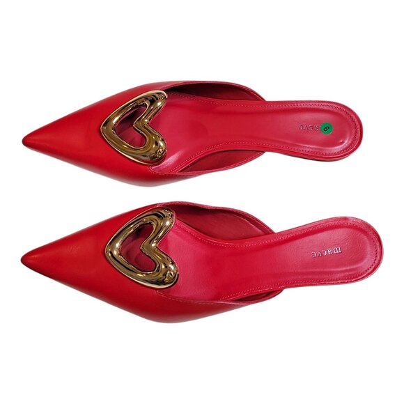*NEW* $170 MAEVE Heart Mule Heels Size 9 / 39 - Picture 7 of 8